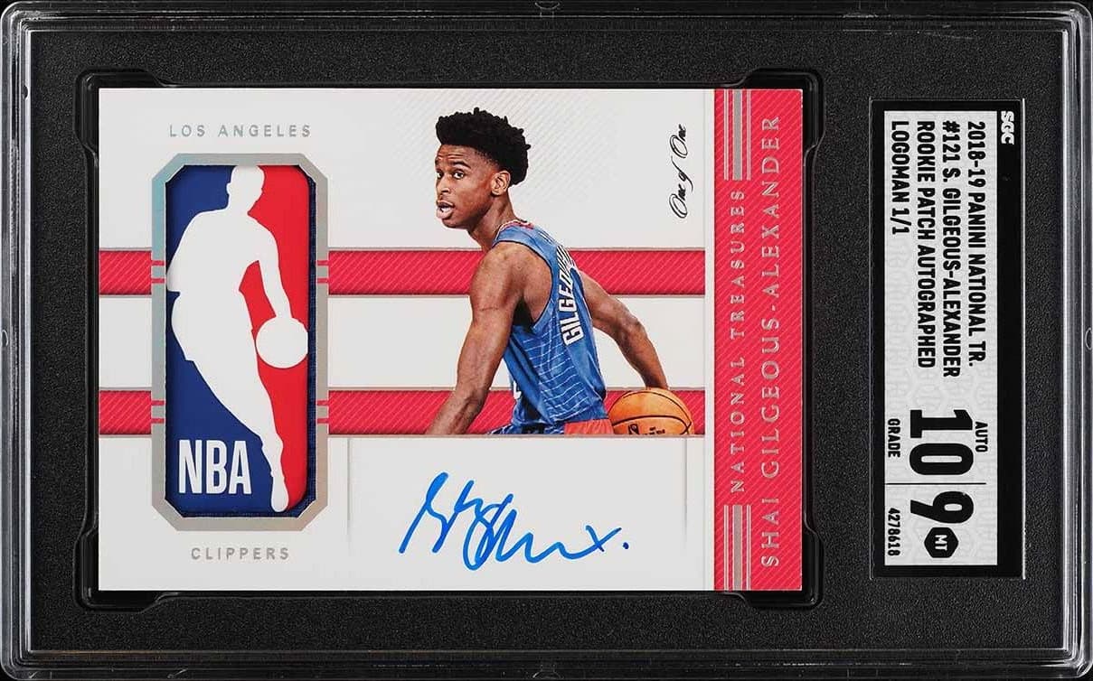 Top 5 Shai Gilgeous-Alexander Card Sales of All-Time