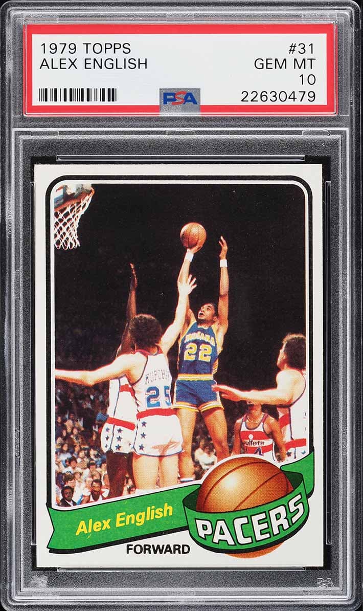 Alex English 1979 Topps Basketball Alex English ROOKIE #31 PSA 10 GEM MINT basketball card