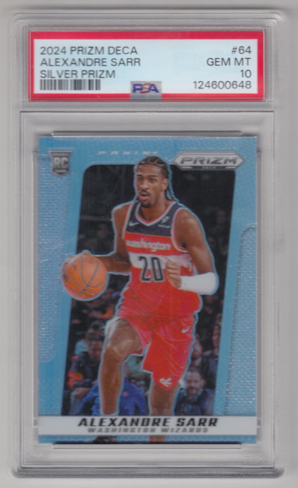 Alex Sarr 2024-25 Panini Prizm Alexandre Sarr Silver Prizm Rookie basketball card