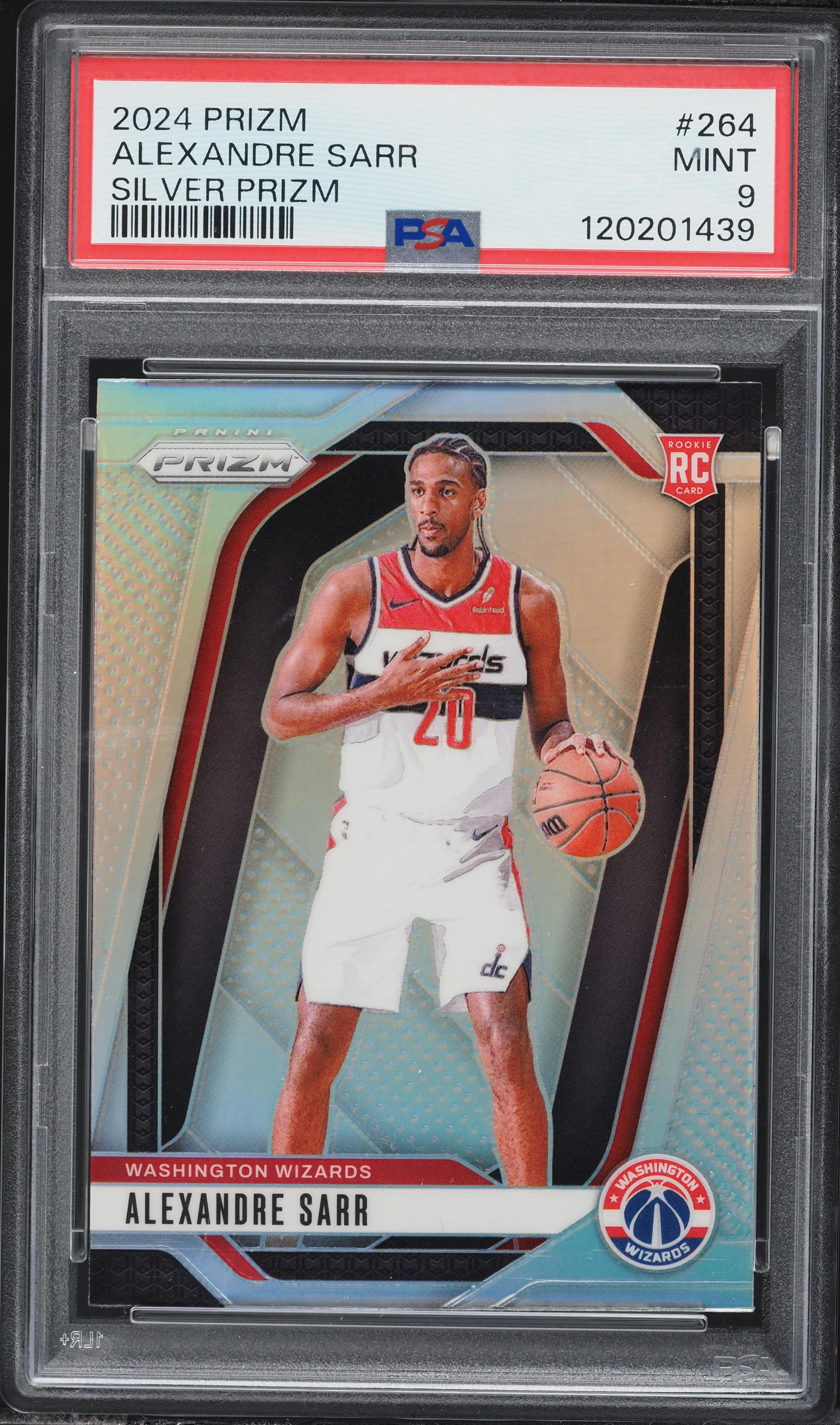 Alex Sarr 2024-25 Panini Prizm Alexandre Sarr Silver Prizm Rookie basketball card