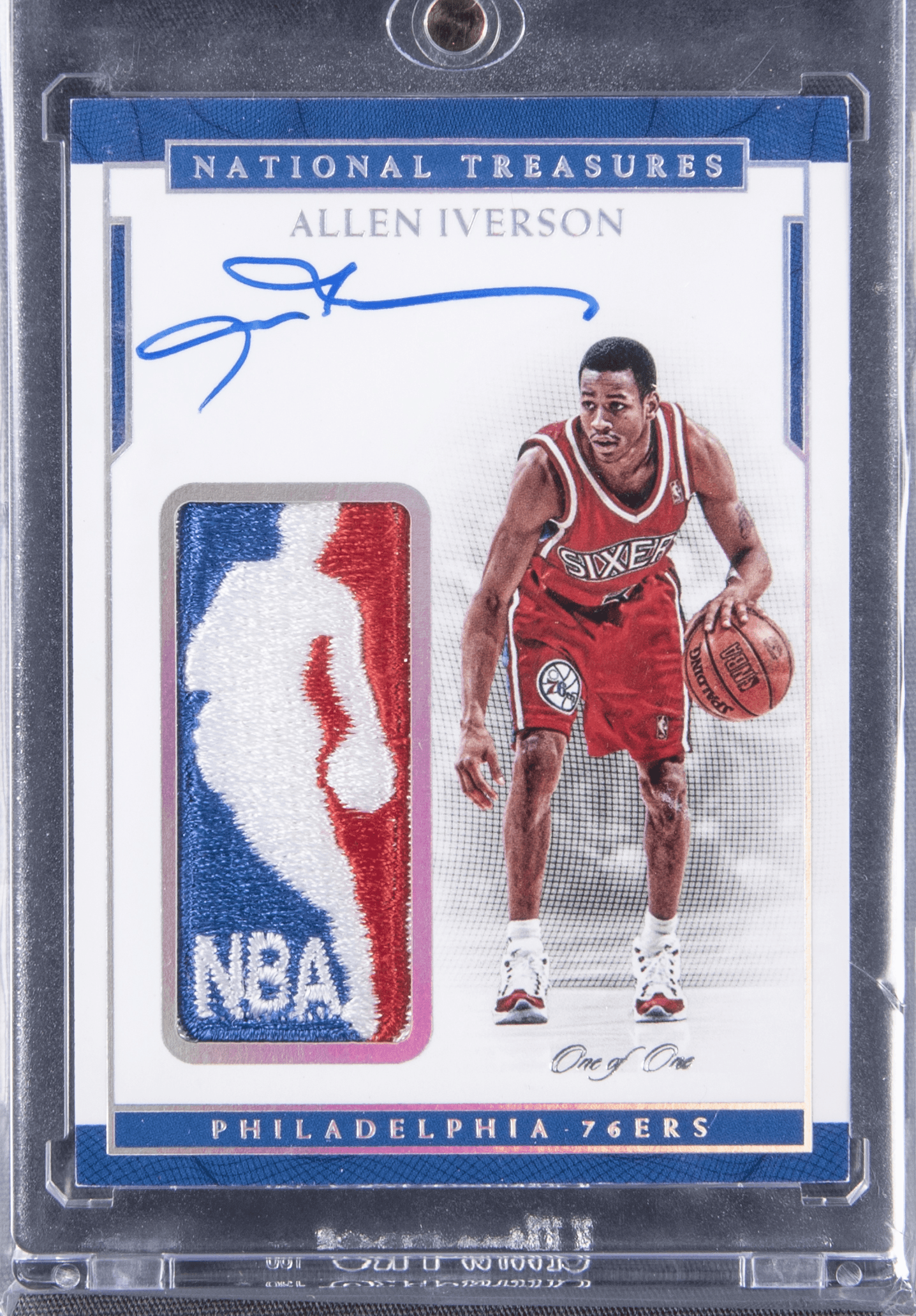 Allen Iverson 2016-17 Panini National Treasures Logoman Autographs #46 one-of-one basketball card
