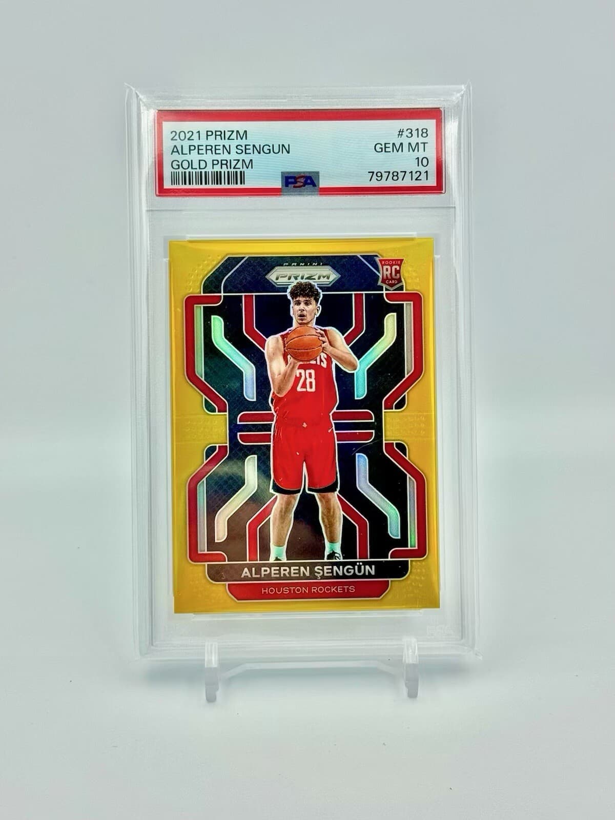 2021-22 Panini Prizm Gold Alperen Sengun Rookie #318 /10 basketball card
