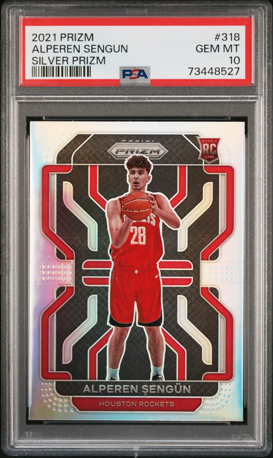 Alperen Sengun 2021-22 Panini Prizm Alperen Sengun Silver Prizm Rookie basketball card