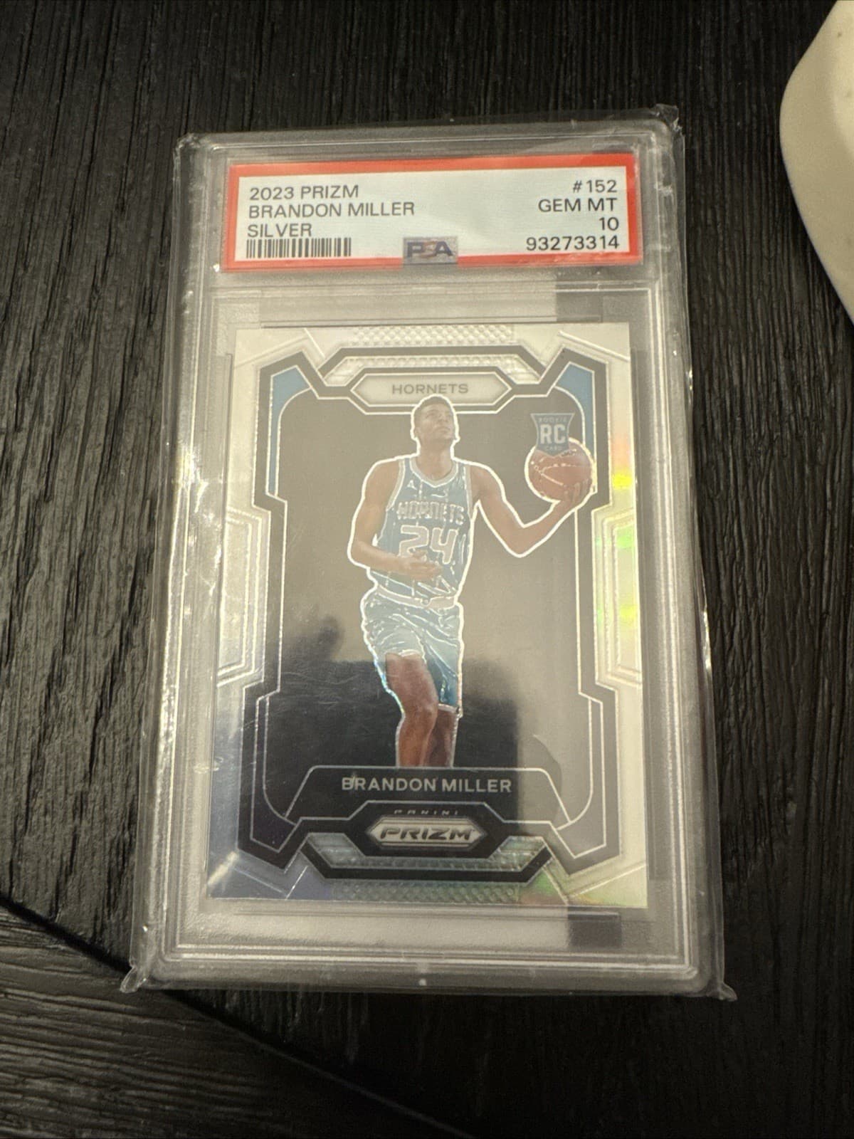 Brandon Miller 2023-24 Panini Prizm Brandon Miller Silver Prizm Rookie basketball card