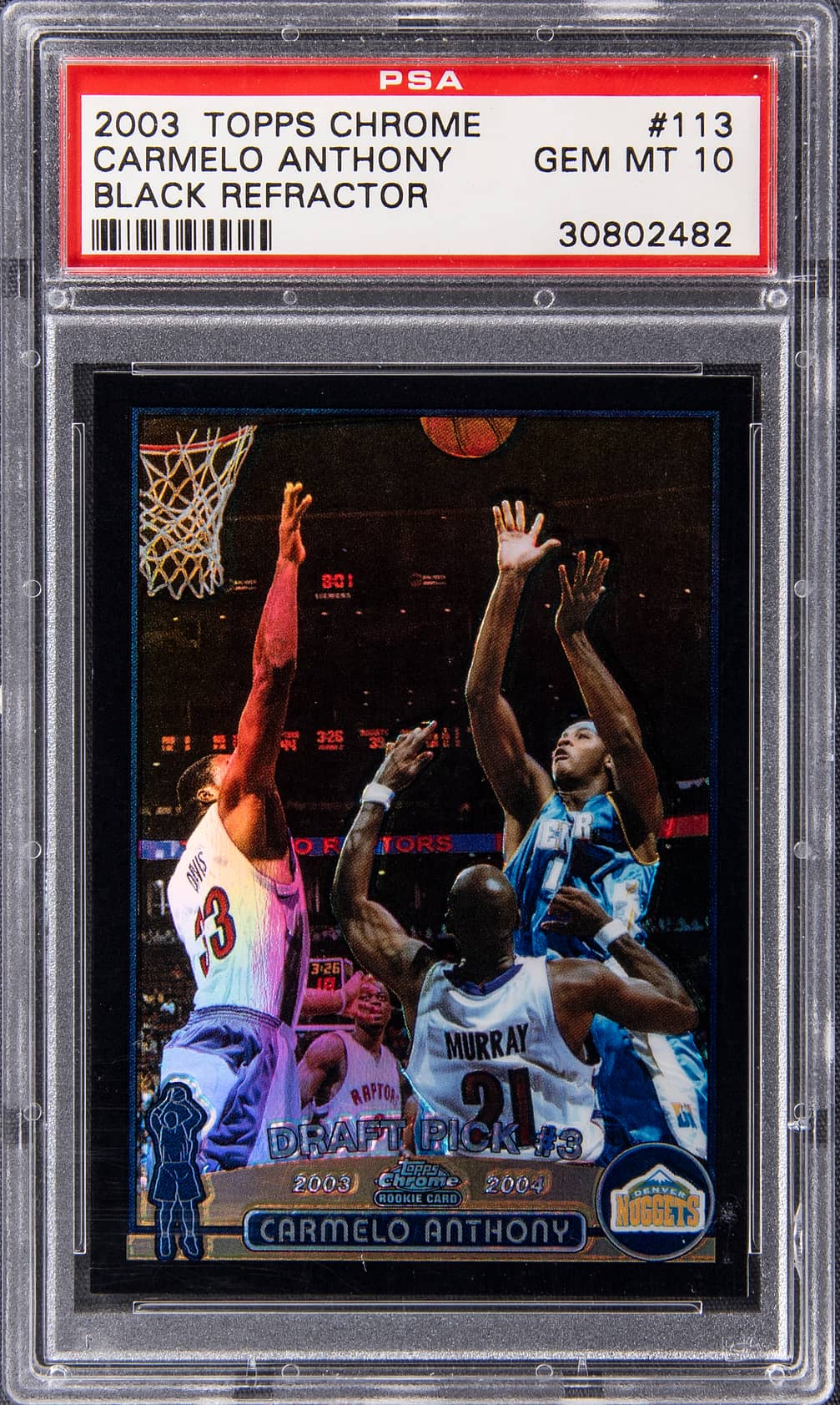 Carmelo Anthony 2003-04 Topps Chrome Carmelo Anthony Rookie #113 basketball card