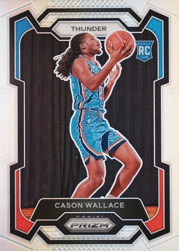 Cason Wallace 2023-24 Panini Prizm Cason Wallace Silver Prizm Rookie #139 basketball card