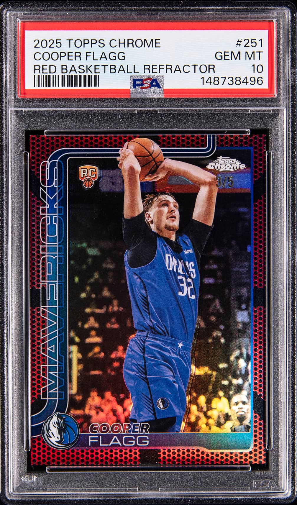 Cooper Flagg 2025-26 Topps Chrome Cooper Flagg Refractor Rookie #251 basketball card