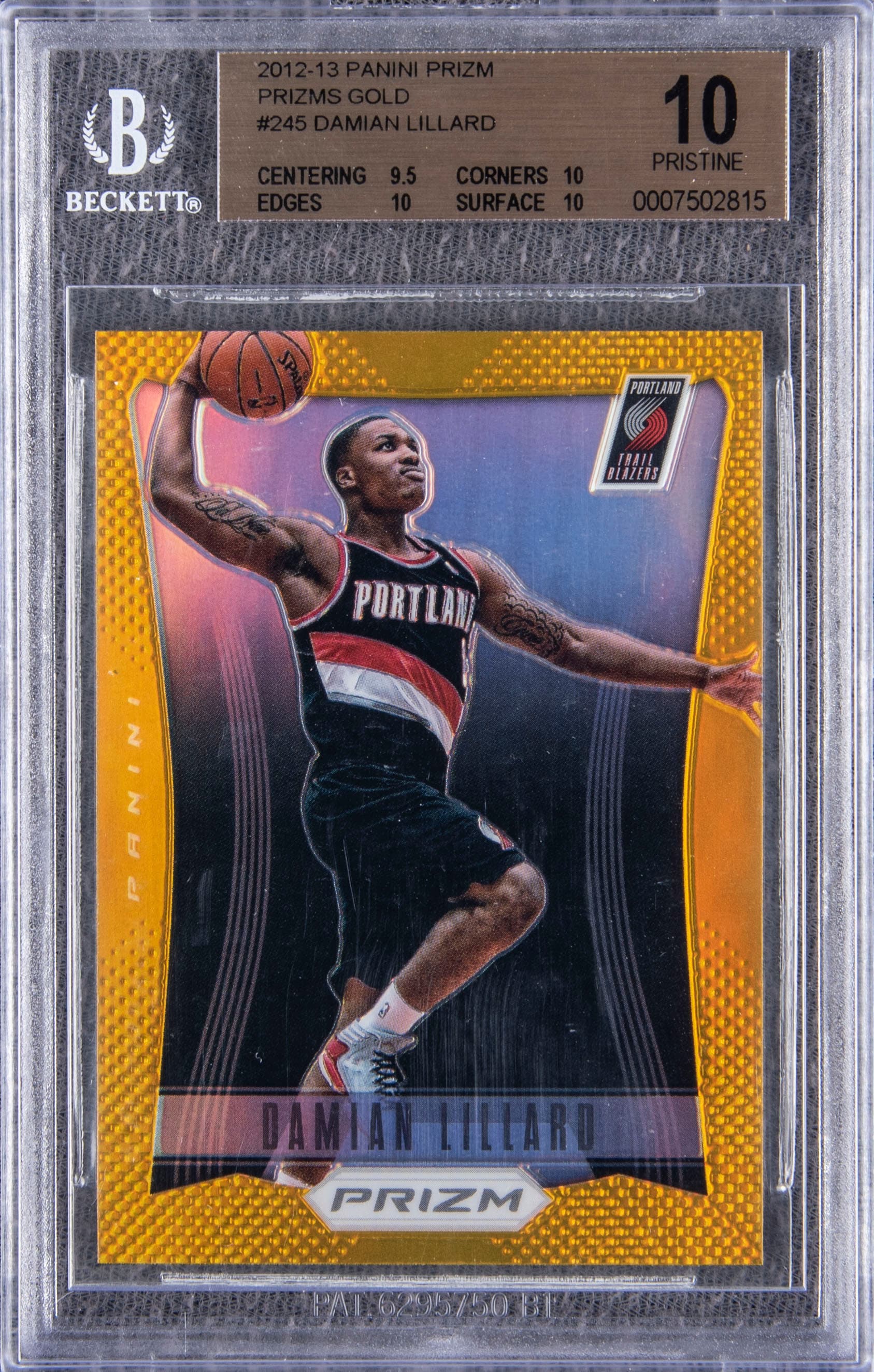 Damian Lillard 2012-13 Panini Prizm Damian Lillard Rookie #245 basketball card