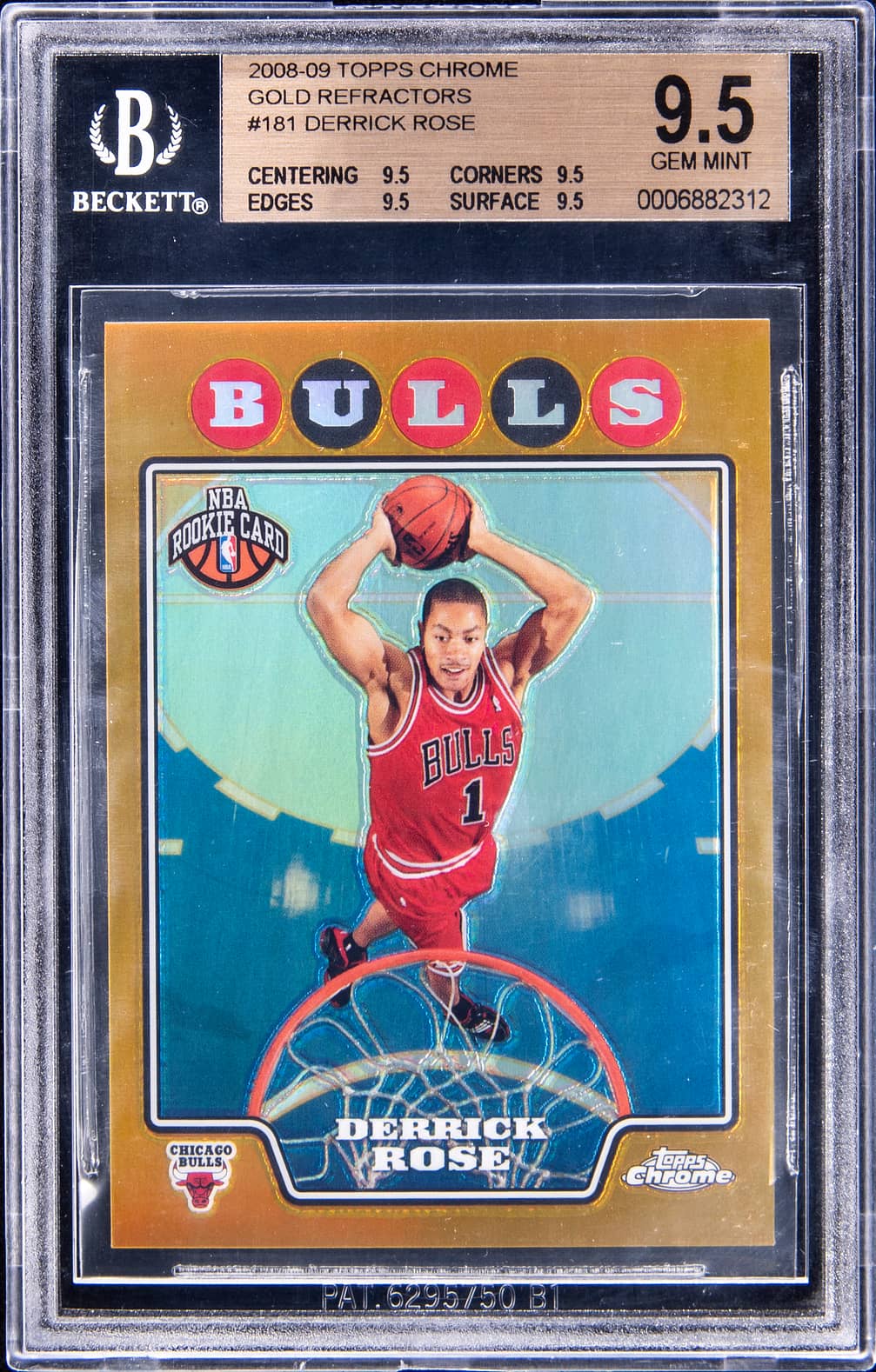 Derrick Rose 2008-09 Topps Chrome Derrick Rose Rookie #181 basketball card