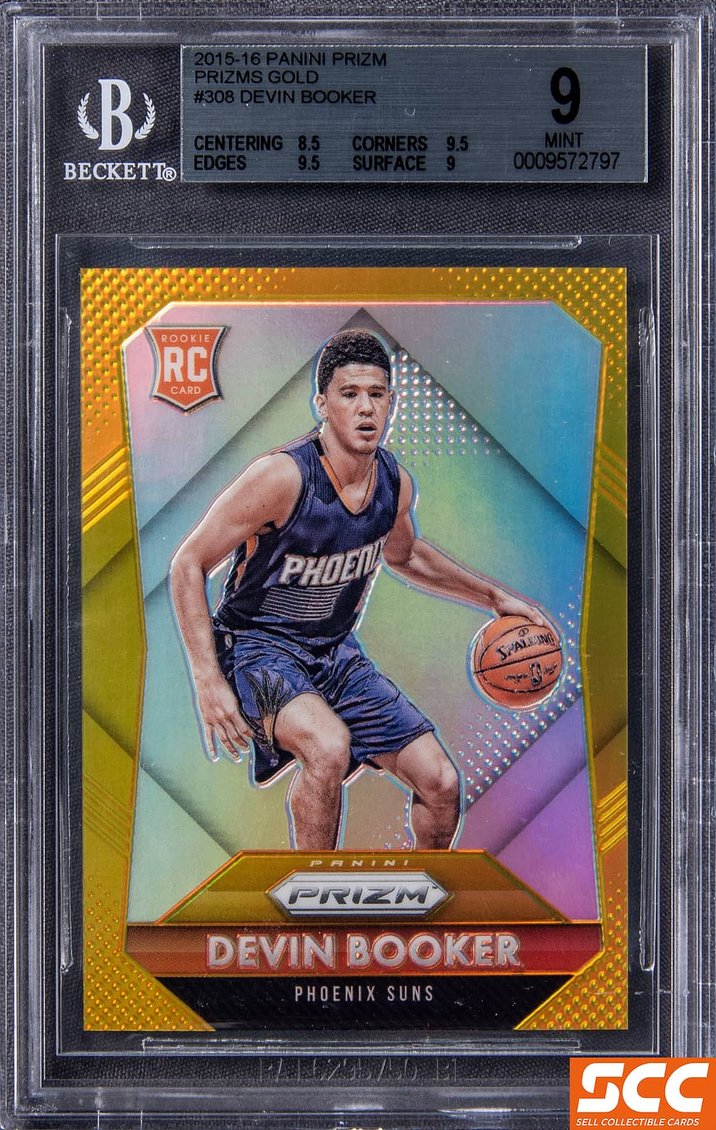 Devin Booker 2015-16 Panini Prizm Devin Booker Rookie #308 basketball card