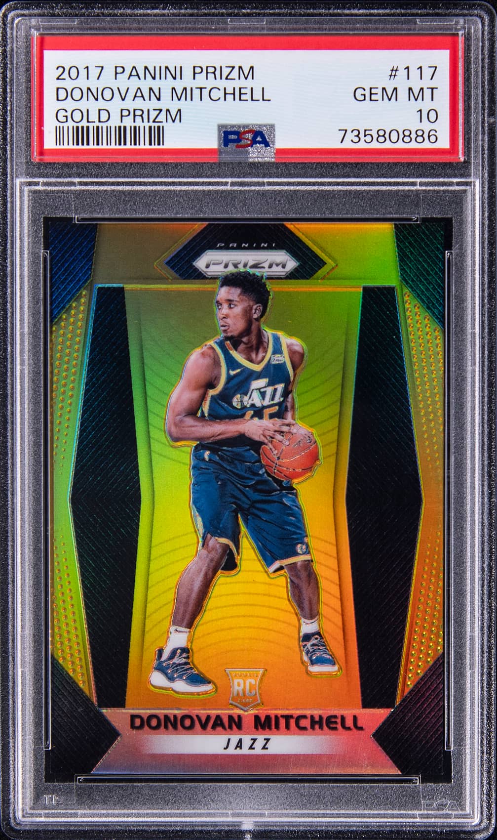 Donovan Mitchell 2017-18 Panini Prizm Donovan Mitchell Rookie #117 basketball card