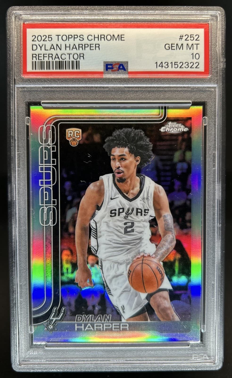 Dylan Harper 2025-26 Topps Chrome Dylan Harper Refractor Rookie basketball card