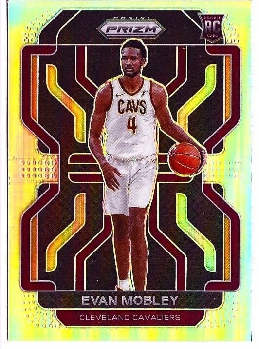 Evan Mobley 2021-22 Panini Prizm Evan Mobley Silver Prizm Rookie #325 basketball card