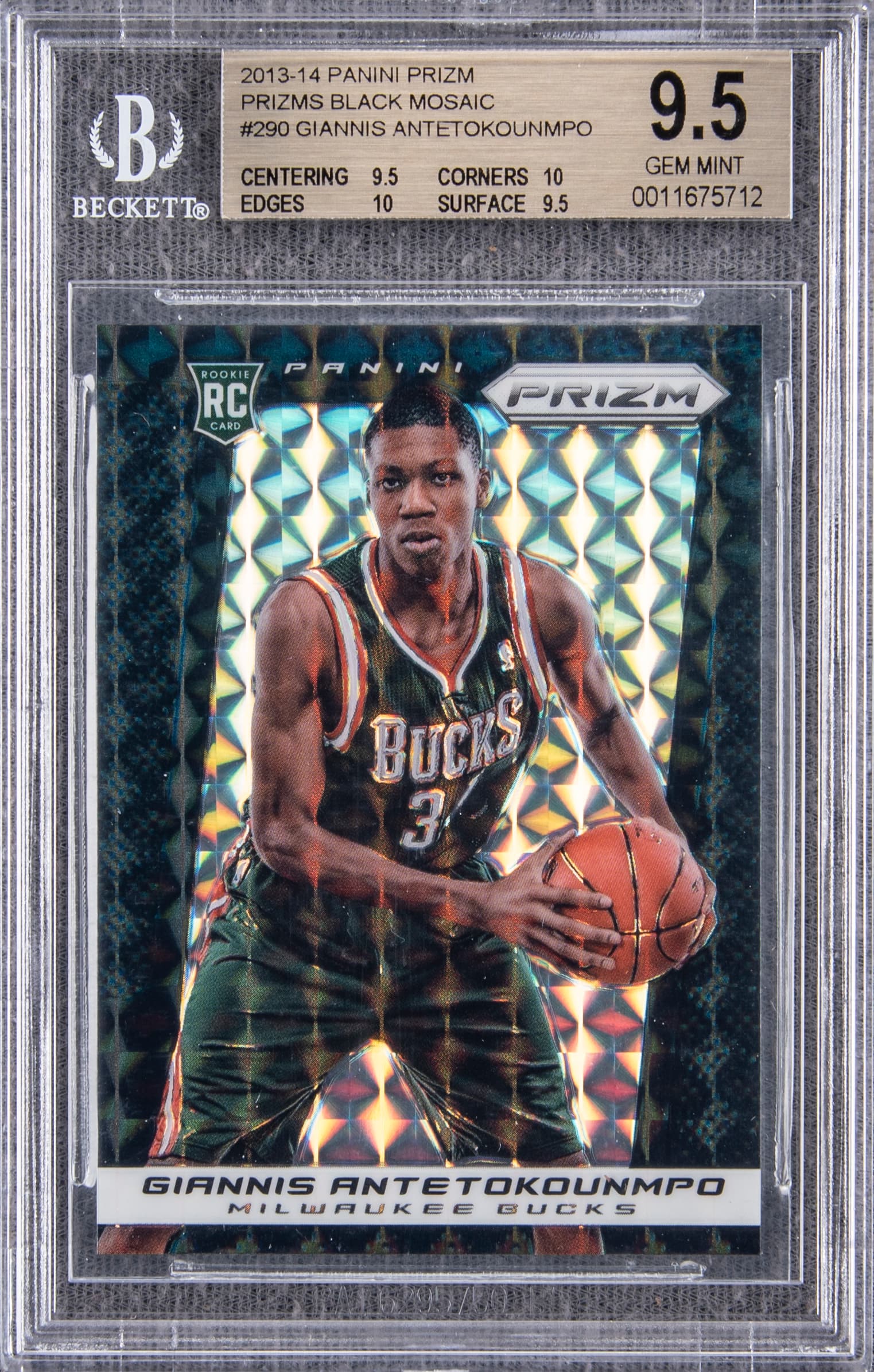 Giannis Antetokounmpo 2013-14 Panini Prizm Giannis Antetokounmpo Rookie #290 basketball card