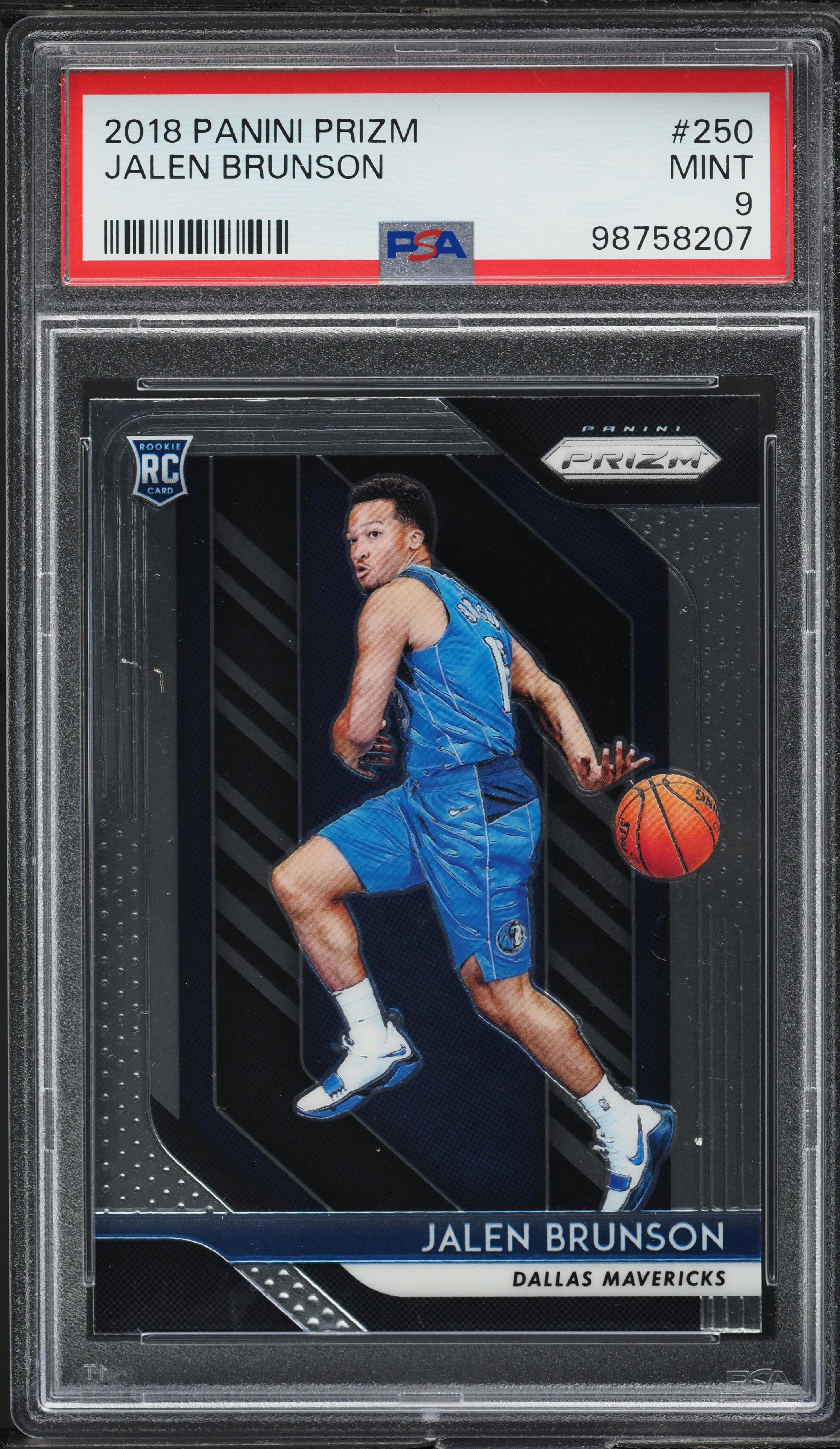 Jalen Brunson 2018-19 Panini Prizm Rookie #250 PSA 9 basketball card