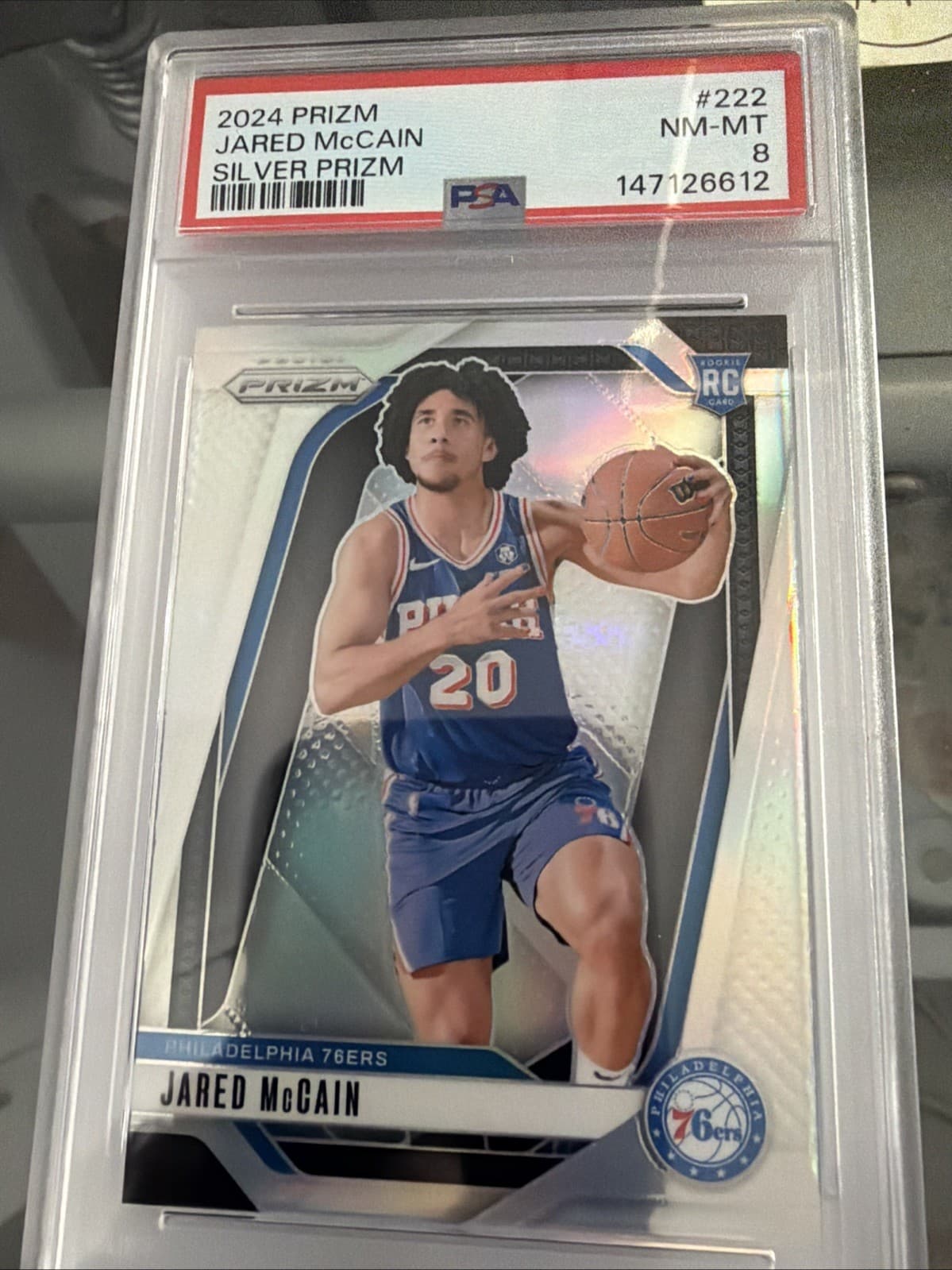Jared McCain 2024-25 Panini Prizm Jared McCain Silver Prizm Rookie basketball card