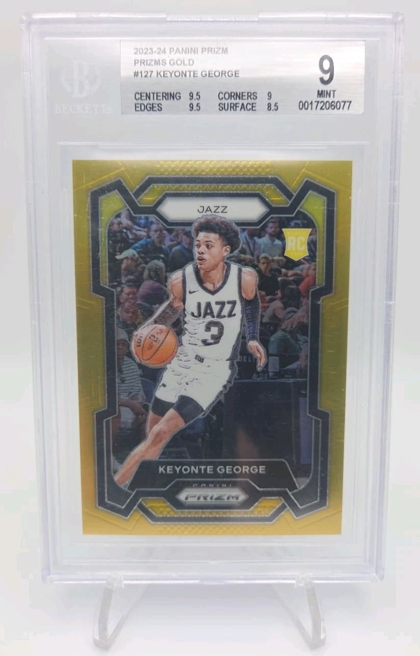 2023-24 Panini Prizm Gold Keyonte George Rookie #127 /10 basketball card