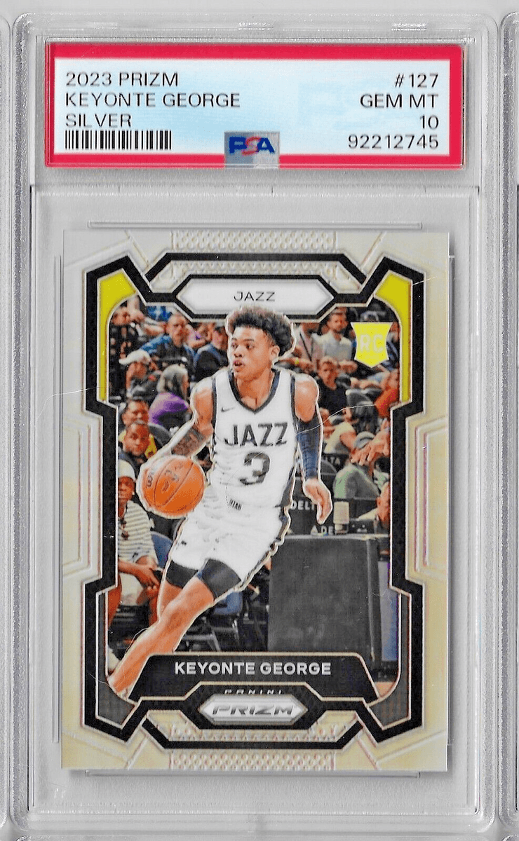 Keyonte George 2023-24 Panini Prizm Keyonte George Silver Prizm Rookie basketball card