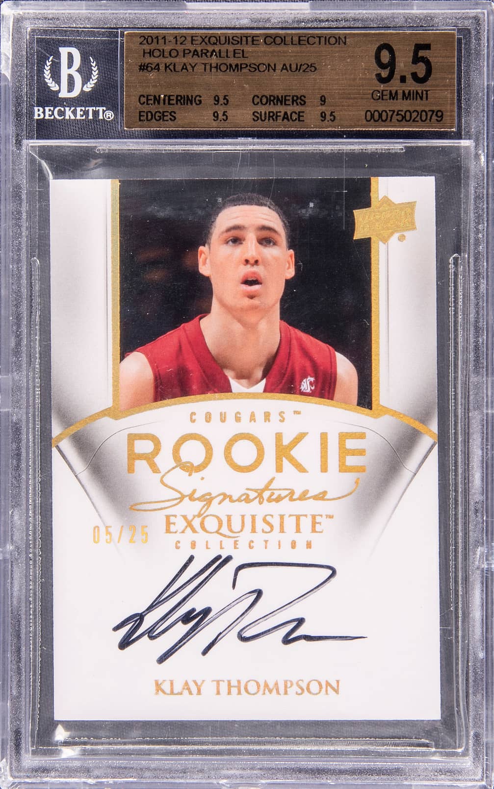 Klay Thompson 2011-12 Upper Deck Exquisite Collection Klay Thompson Rookie #64 basketball card