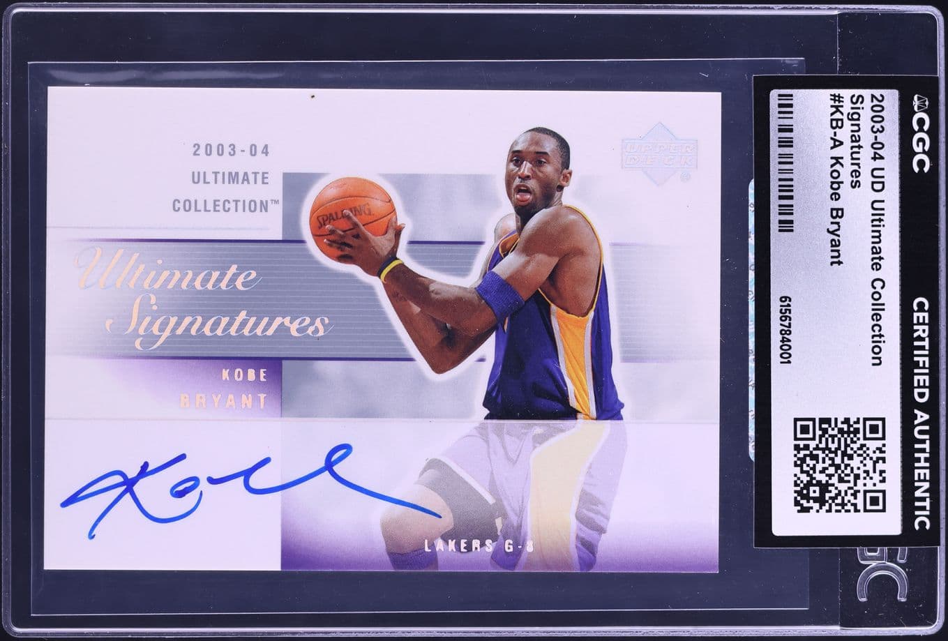 2003-04 Upper Deck Ultimate Collection Ultimate Signatures Kobe Bryant #KB-A basketball card