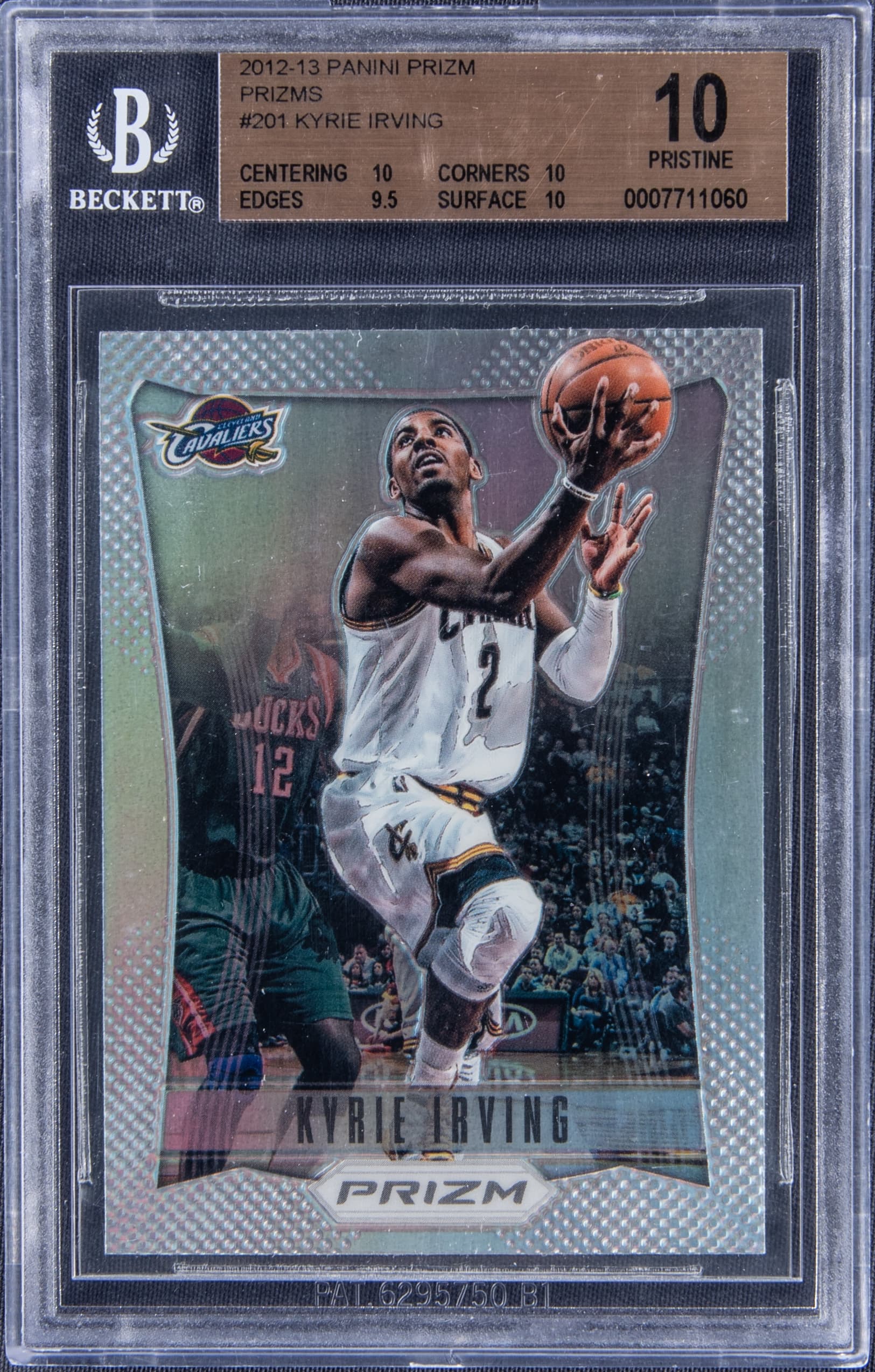 Kyrie Irving 2012-13 Panini Prizm Kyrie Irving Silver Prizm Rookie #201 basketball card
