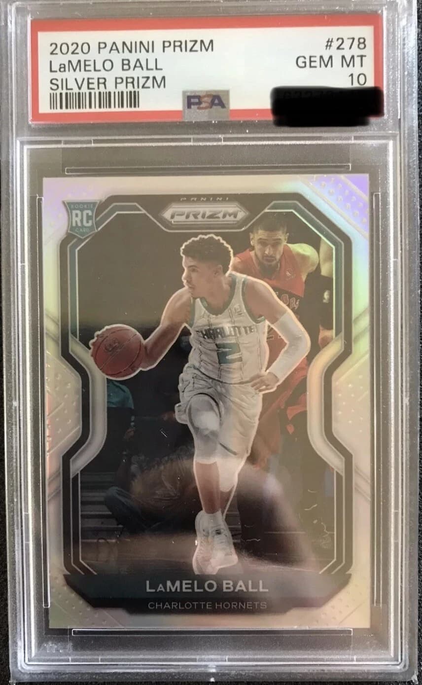 LaMelo Ball 2020-21 Panini Prizm LaMelo Ball Silver Prizm Rookie #278 basketball card