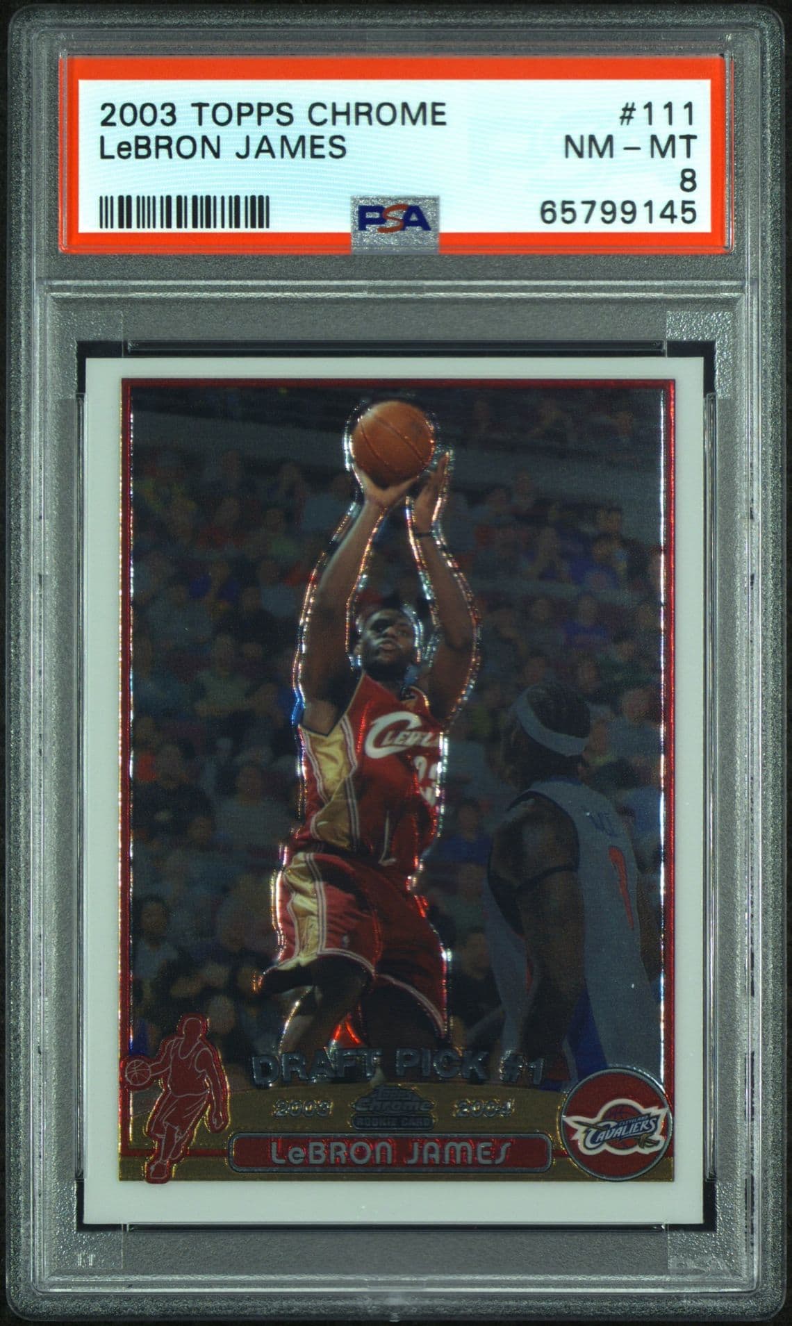 2003-04 Topps Chrome LeBron James Rookie #111 PSA 8 basketball card