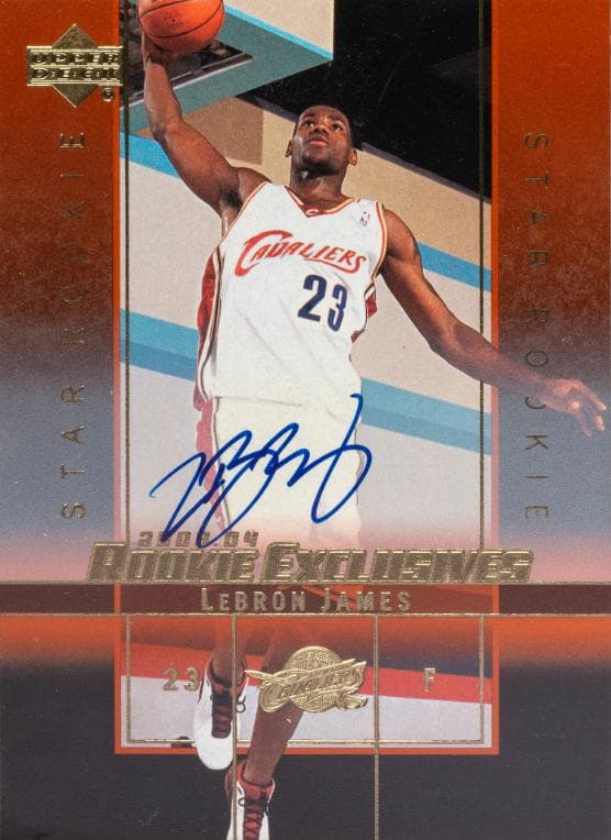 2003-04 Upper Deck Rookie Exclusives LeBron James Autograph #A1 basketball card