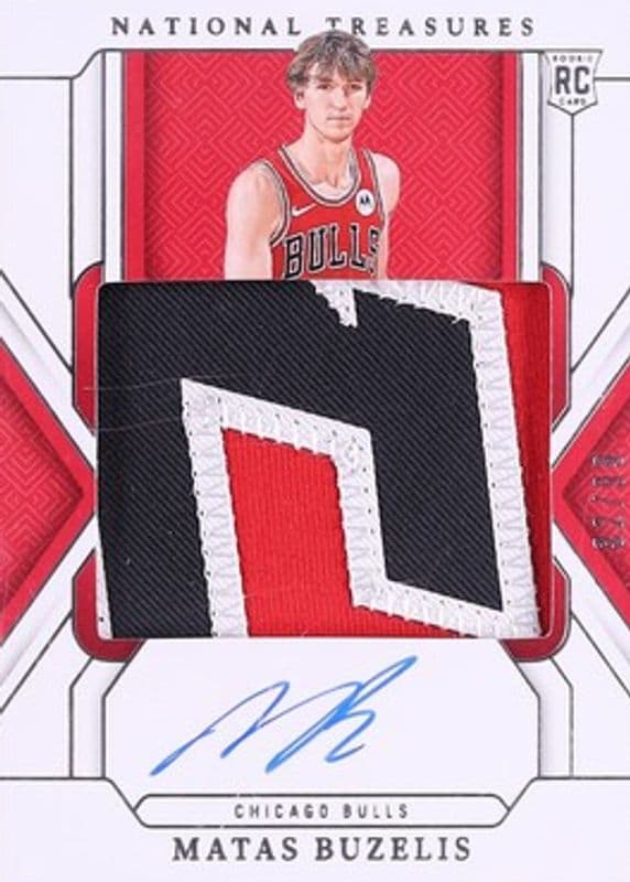 2024-25 National Treasures Matas Buzelis Rookie Patch Autograph /99 basketball card