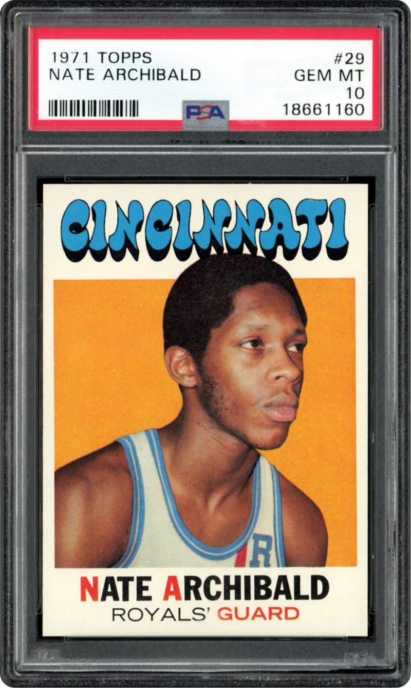 Nate Archibald 1971 Topps #29 Nate Archibald Rookie PSA 10 GEM MINT basketball card