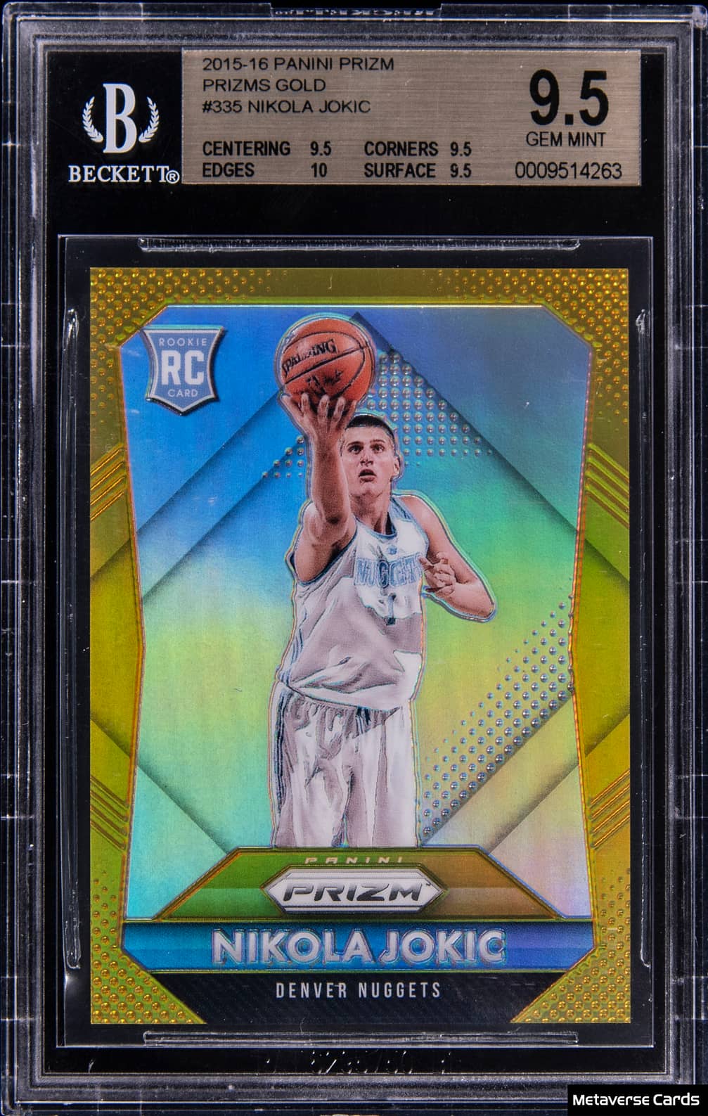 Nikola Jokic 2015-16 Panini Prizm Nikola Jokic Rookie #335 basketball card