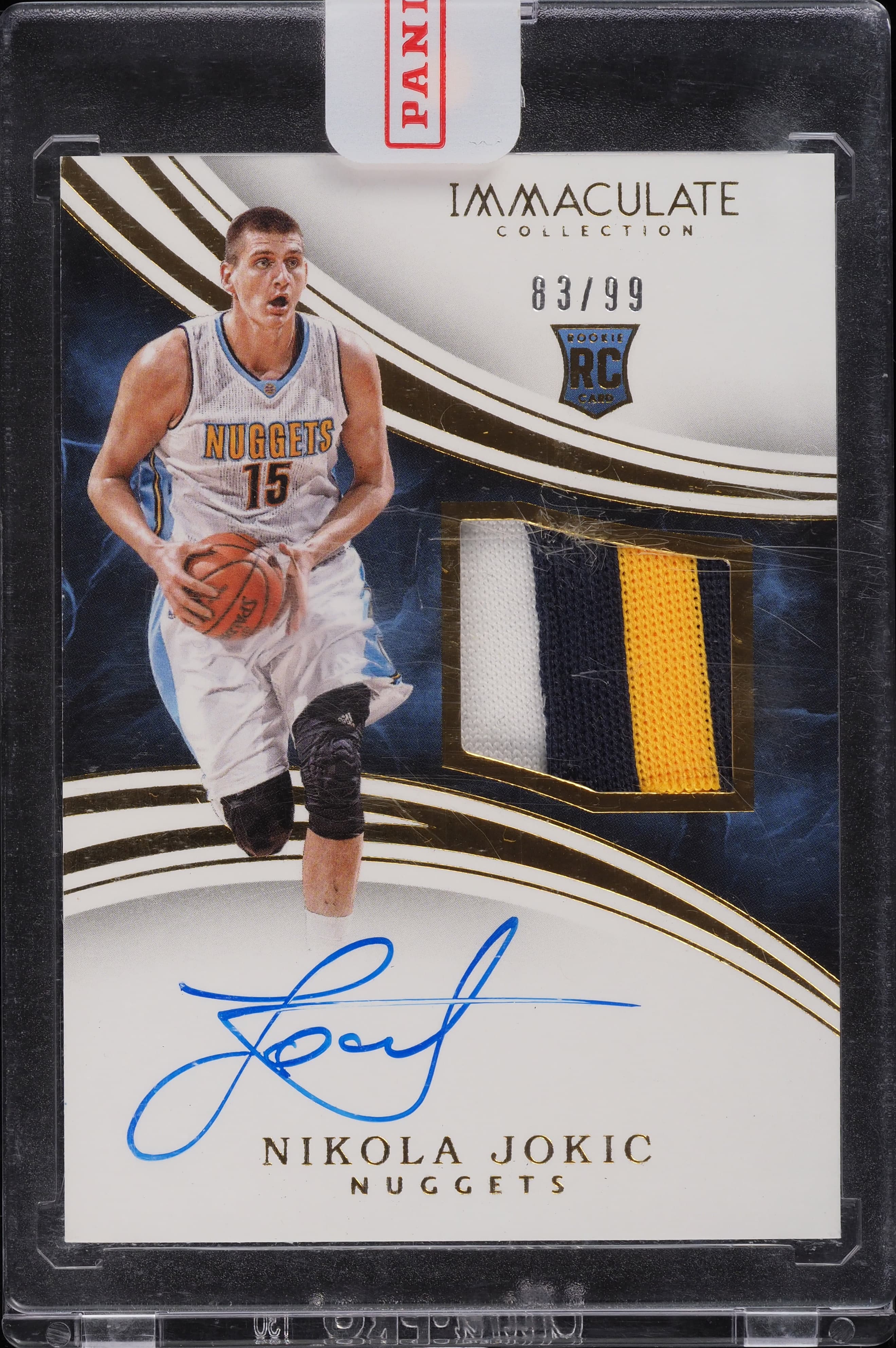 Nikola Jokic 2015-16 Panini Immaculate Collection Rookie Patch Autographs #133 /99 basketball card