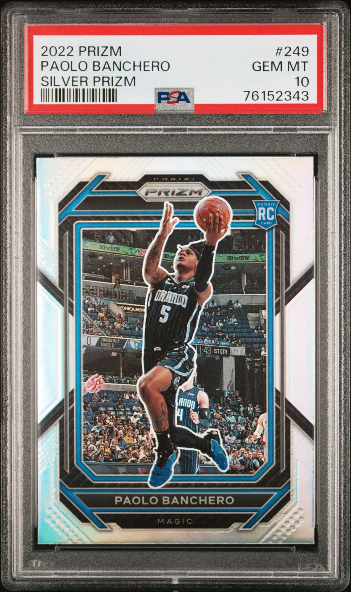 Paolo Banchero 2022-23 Panini Prizm Paolo Banchero Silver Prizm Rookie #249 basketball card