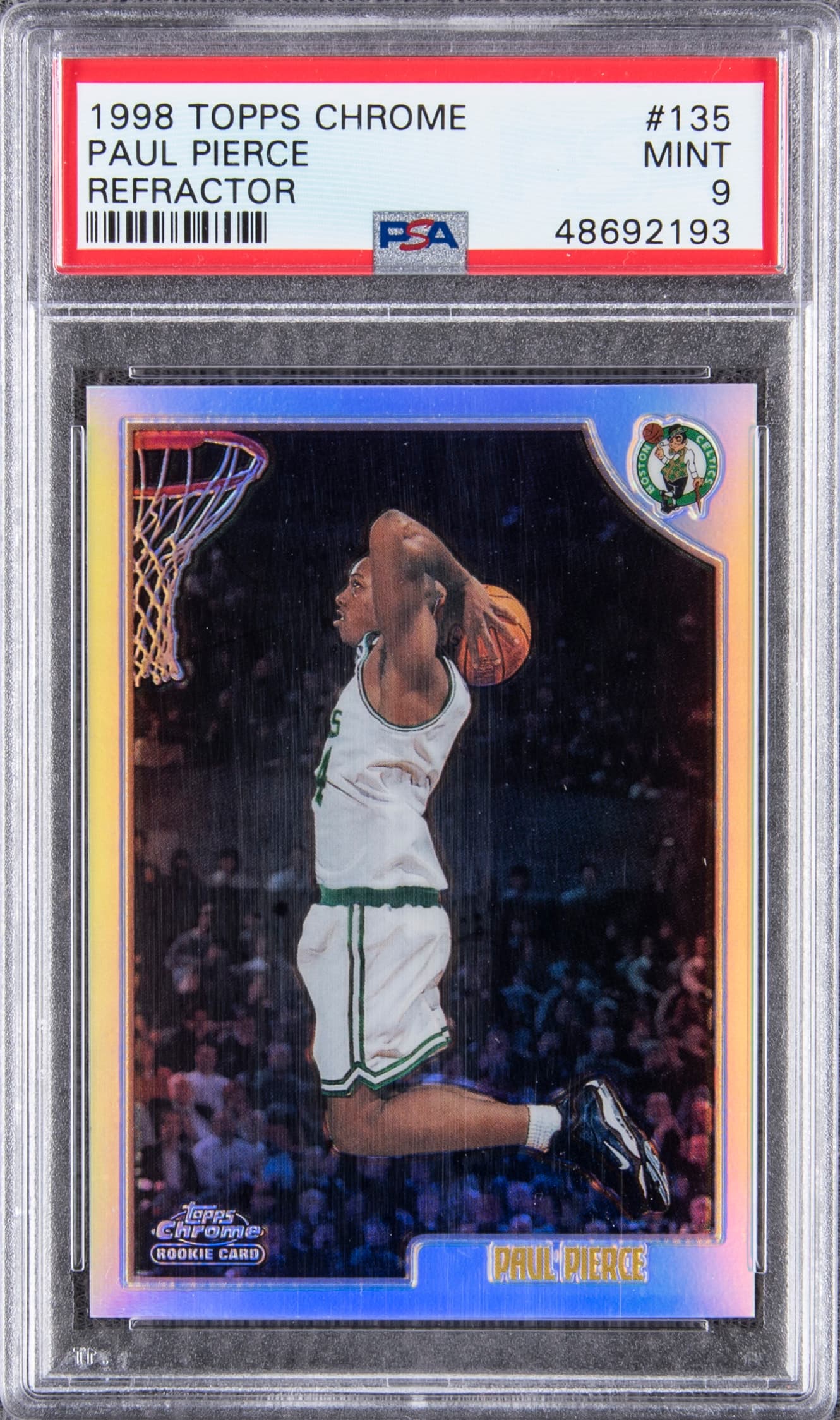 Paul Pierce 1998-99 Topps Chrome Paul Pierce Rookie #135 basketball card