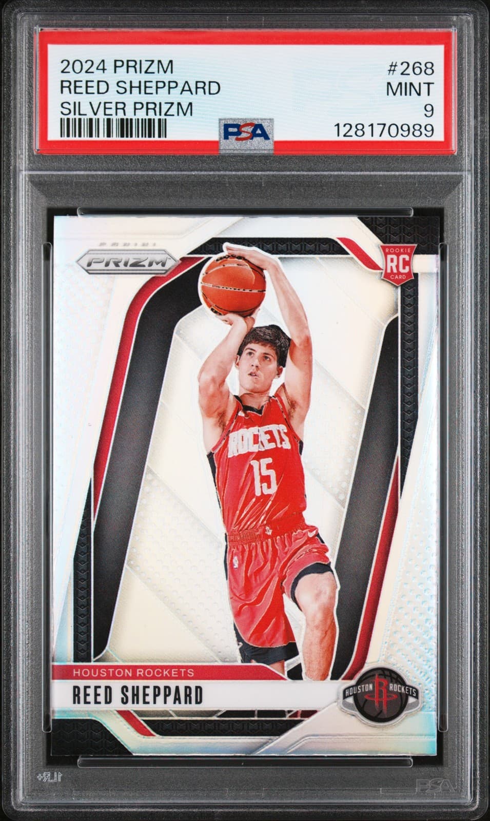 Reed Sheppard 2024-25 Panini Prizm Reed Sheppard Silver Prizm Rookie basketball card