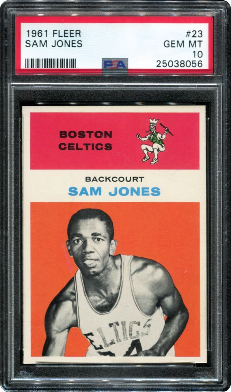 Sam Jones 1961 Fleer #23 Sam Jones Rookie PSA 10 GEM MINT basketball card
