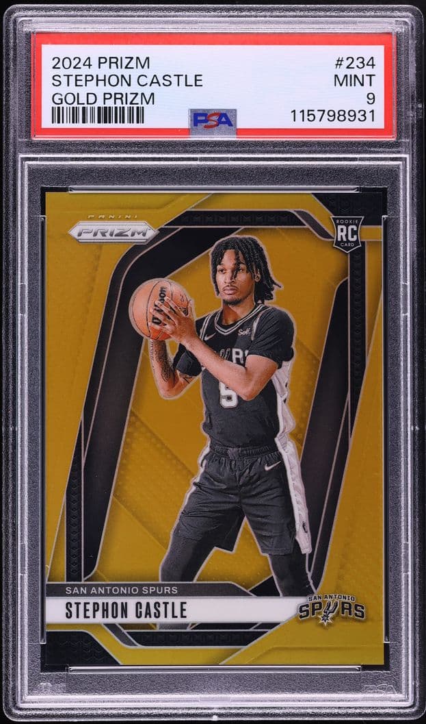 2024-25 Panini Prizm Gold Prizm Stephon Castle Rookie #234 /10 basketball card