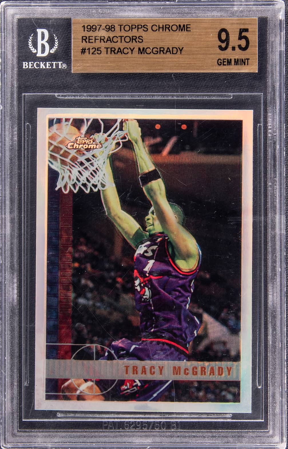 Tracy McGrady 1997-98 Topps Chrome Tracy McGrady Rookie #125 basketball card
