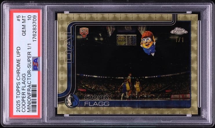 Cooper Flagg 2025-26 Topps Chrome Update Minionfractor Superfractor #M-5 1/1 PSA 10