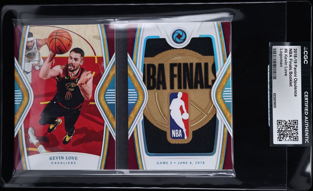 2018-19 Opulence NBA Finals Booklet Kevin Love Logoman #6 1/1, CGC cert 6235819001