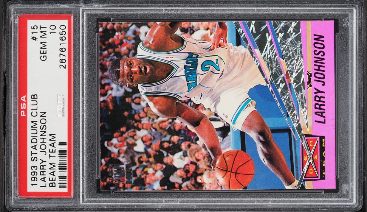 1993 Stadium Club Beam Team Larry Johnson #15 PSA 10, cert 26761650