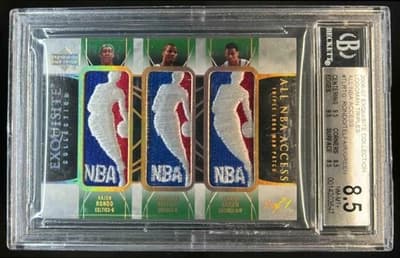 Rajon Rondo 2006-07 Exquisite Rajon Rondo Telfair Green Logoman NBA Patch RC #1/1 BGS 8.5 card sale