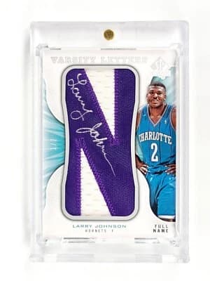 Larry Johnson 2008-09 SP LETTER "N" AUTO PATCH #1/2 LARRY JOHNSON CHARLOTTE HORNETS 1/1 PATCH card sale