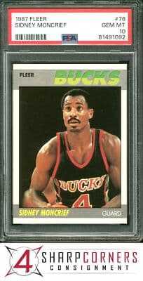 Sidney Moncrief 1987 FLEER #76 SIDNEY MONCRIEF BUCKS HOF PSA 10 card sale
