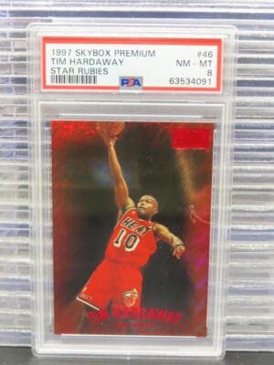 Tim Hardaway 1997-98 Skybox Premium Tim Hardaway Star Rubies #14/50 Heat PSA 8 card sale