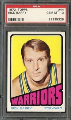 Rick Barry 1972-73 TOPPS #44 RICK BARRY PSA 10 WARRIORS HOF POP 4 card sale