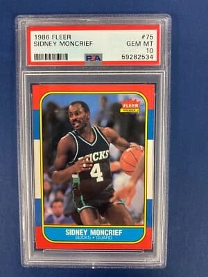 Sidney Moncrief 1986-87 Fleer Sidney Moncrief #75 PSA 10 Free Shipping & Insurance card sale