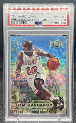 Tim Hardaway 1997-98 Metal Universe Tim Hardaway Precious Metal Gems 39/50 PMG PSA 8 Rare!! card sale
