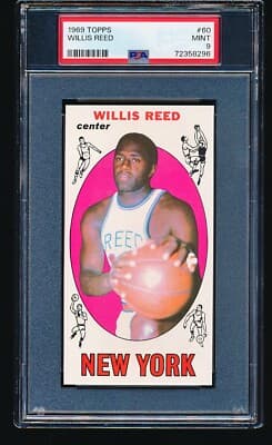 Willis Reed 1969 Topps WILLIS REED Rookie #60 PSA 9 card sale