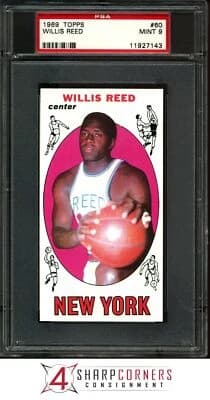 Willis Reed 1969 TOPPS #60 WILLIS REED RC KNICKS HOF PSA 9 SET BREAK card sale